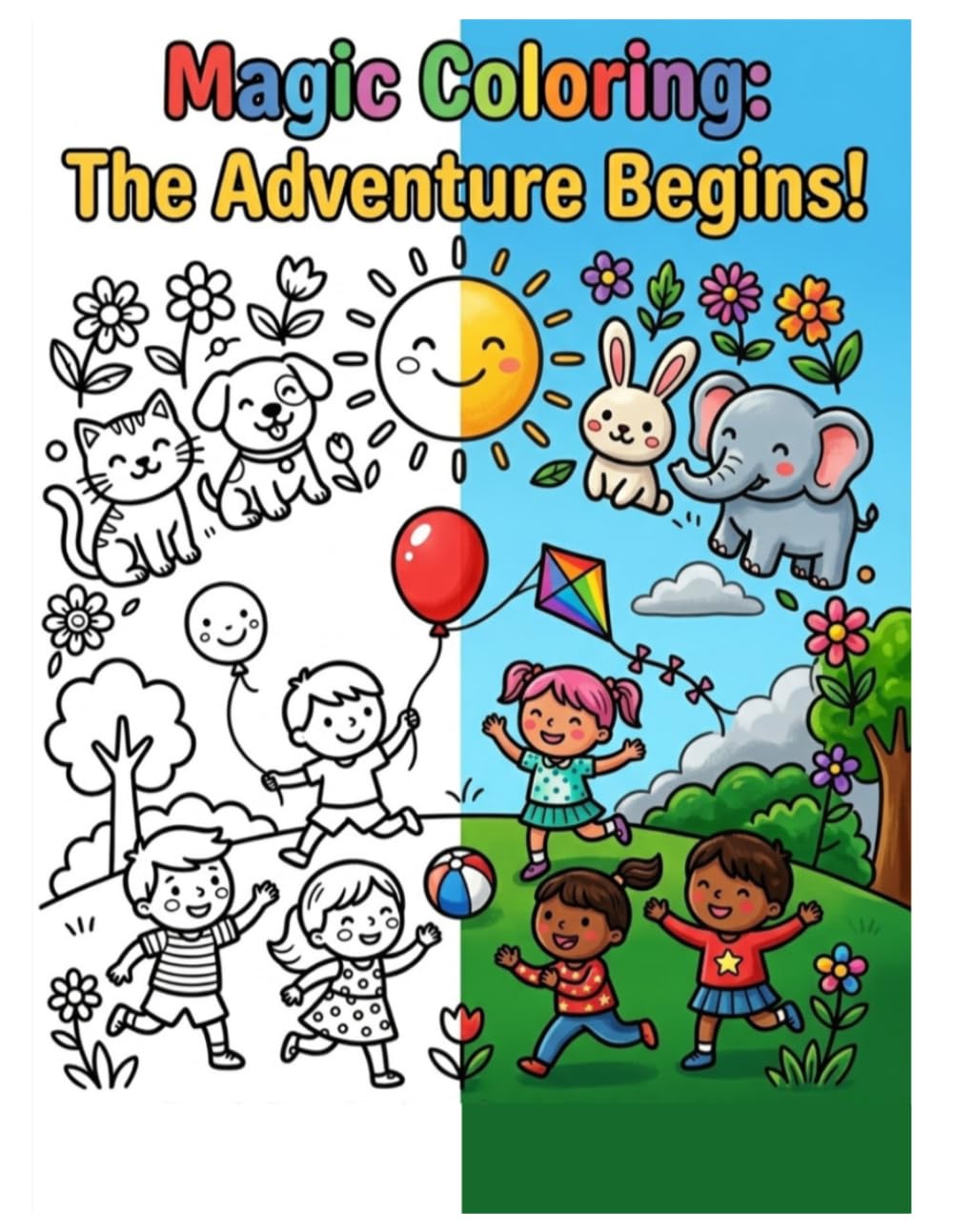 Magic Coloring: The Adventure Begins: A Fun and Creative Coloring Book for Kids Ages 8-12 with Cute Designs, Relaxing Pages, and Magical Adventures