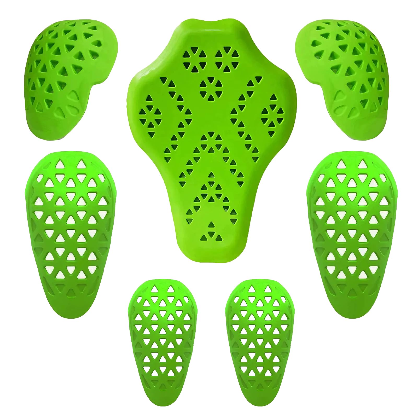 BRGD 7 Piezas Juego de Protectores para Moto, Alta Seguridad Insertos Amortiguadores para Motociclismo, Ciclismo de Montaña, Motocross y Skateboarding