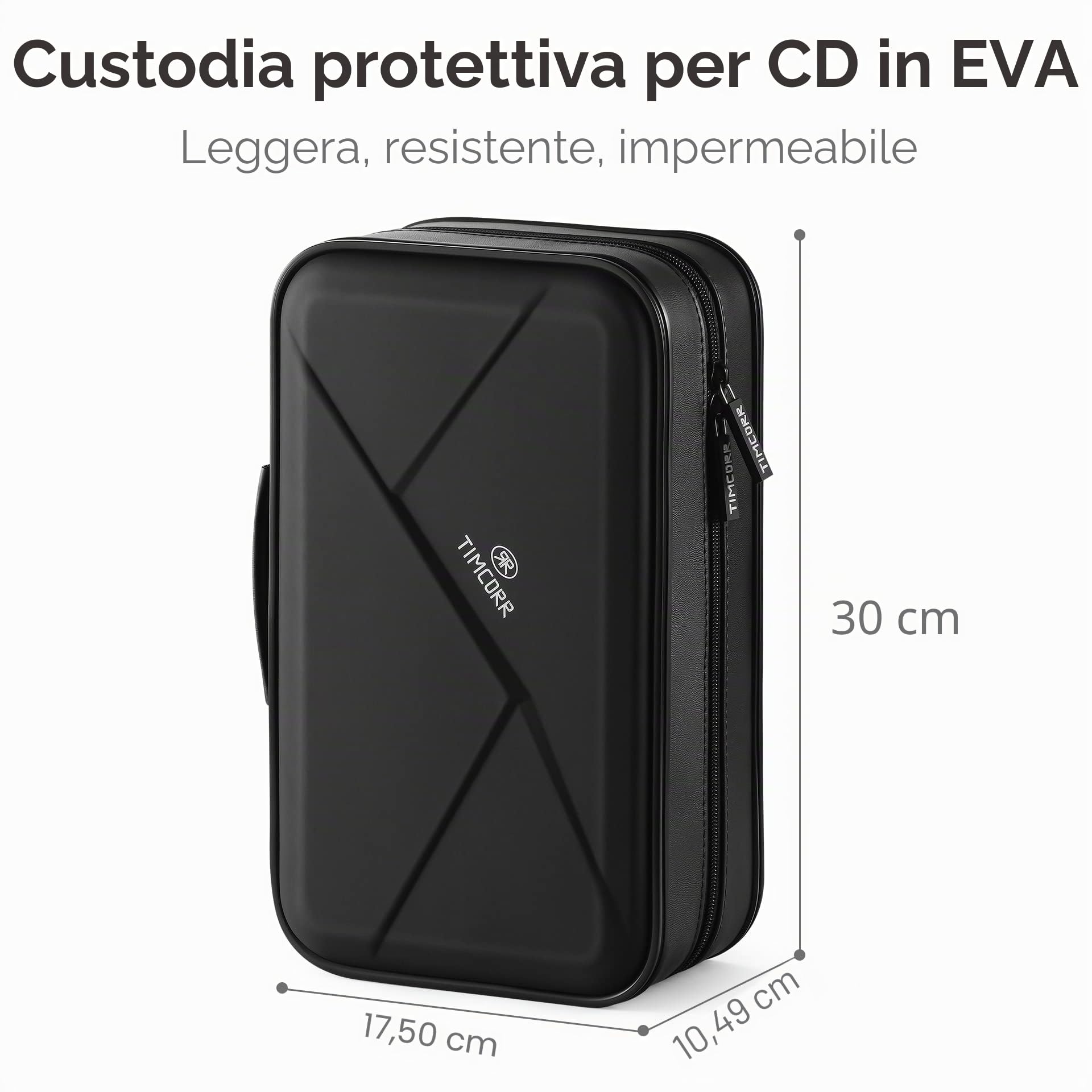 Custodia per CD e DVD: 144 custodie per DVD, organizer portatile a portafoglio – Raccoglitore protettivo in plastica per il trasporto per casa e viaggio (nero)