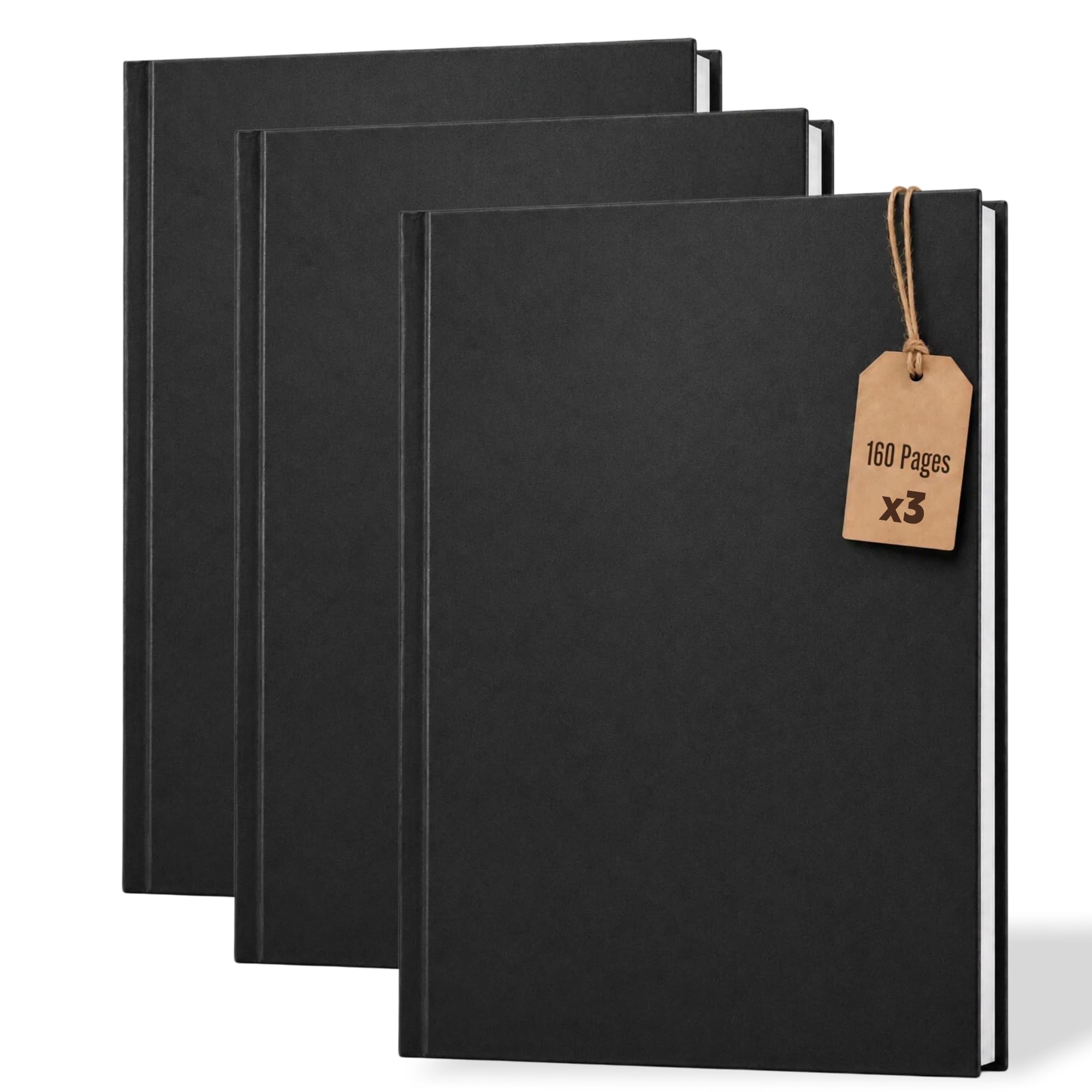 Bloc de dibujo de tapa dura de 8.5 x 5.5 pulgadas para dibujar, 80 hojas, cuaderno de bocetos de marcador de 100 g/m², papel libre de ácidos, encuadernación duradera, a prueba de sangrado, cuaderno de