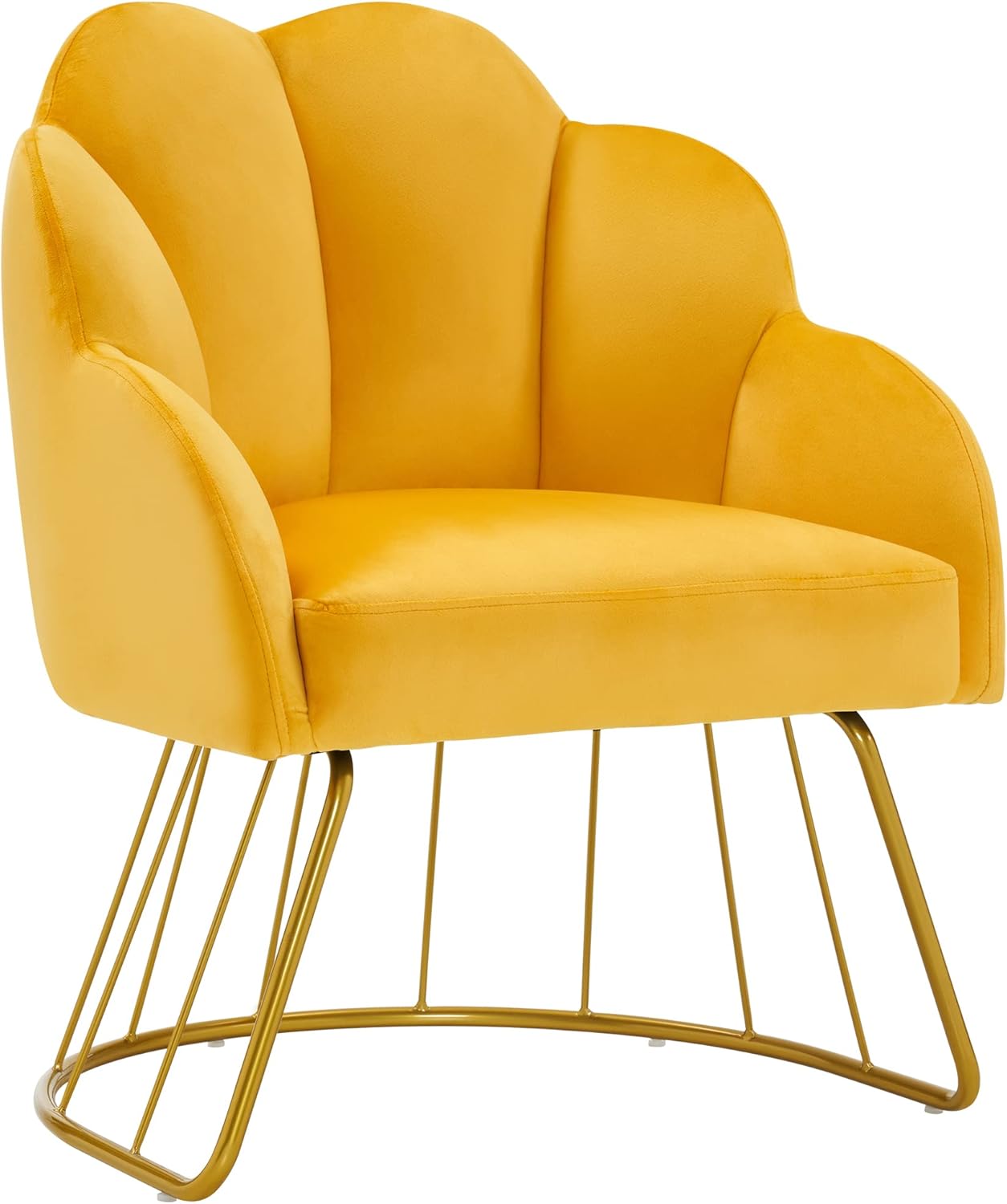 BarberPub Living Room Chair, Manicure Chair for Technician, Makeup Beauty Vanity Armchair, Nail Salon Equipment for Manicurist 3510 (Orange)