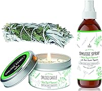 Vista 8 de Soul Sticks Smudge Kit de 3 piezas Sticks de eucalipto de 4 pulgadas de salvia, vela de mancha, espray de manchas para limpieza, meditación