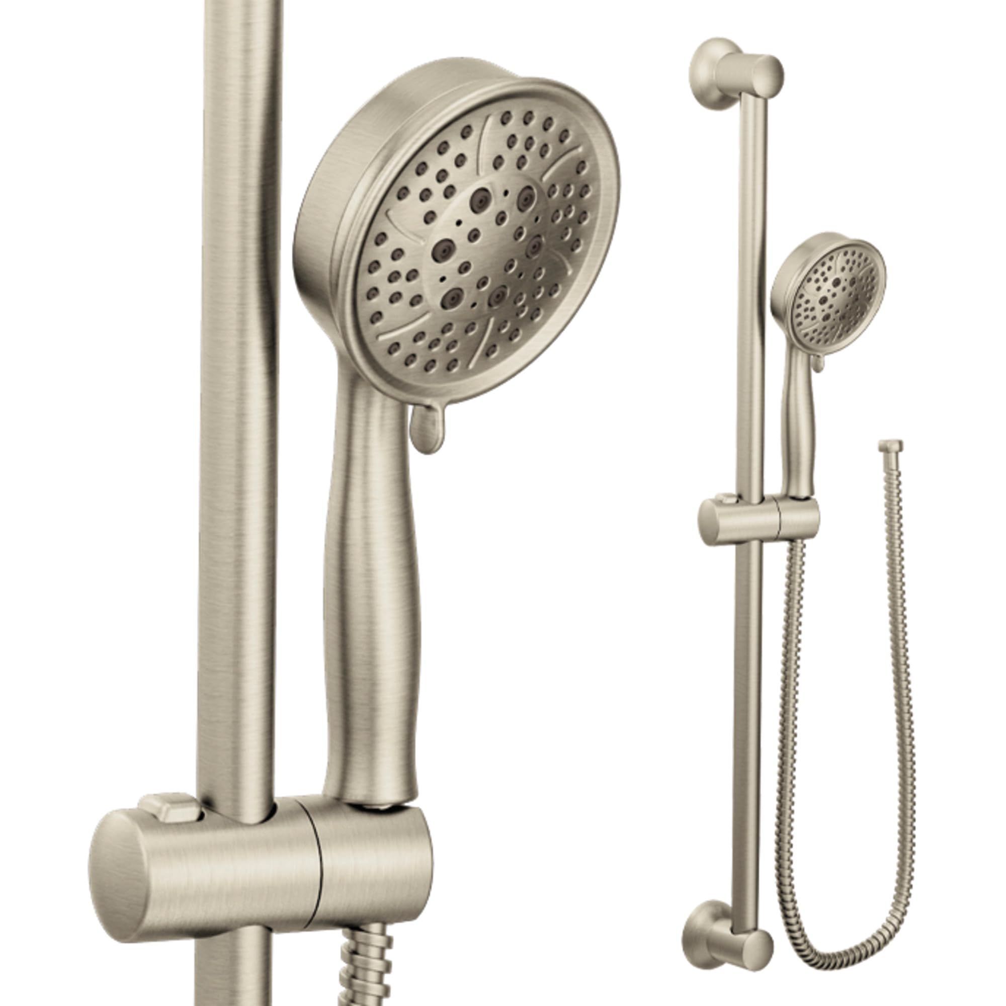 Moen Eco-Performance Brushed Nickel Handheld Showerhead with 69-Inch-Long Hose Featuring 30-Inch Slide Bar, 3667EPBN