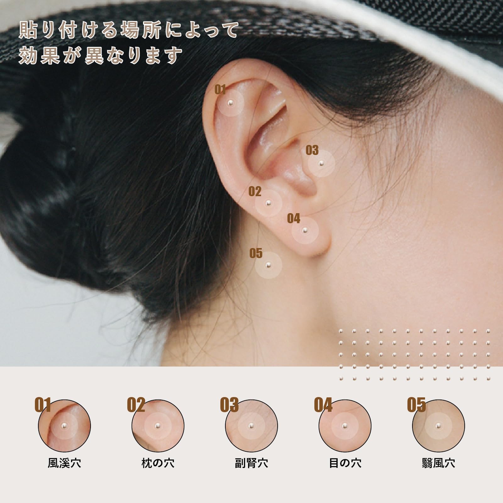 Amazon | [鏡の女人] 純チタン製 耳つぼジュエリー シール 200 粒