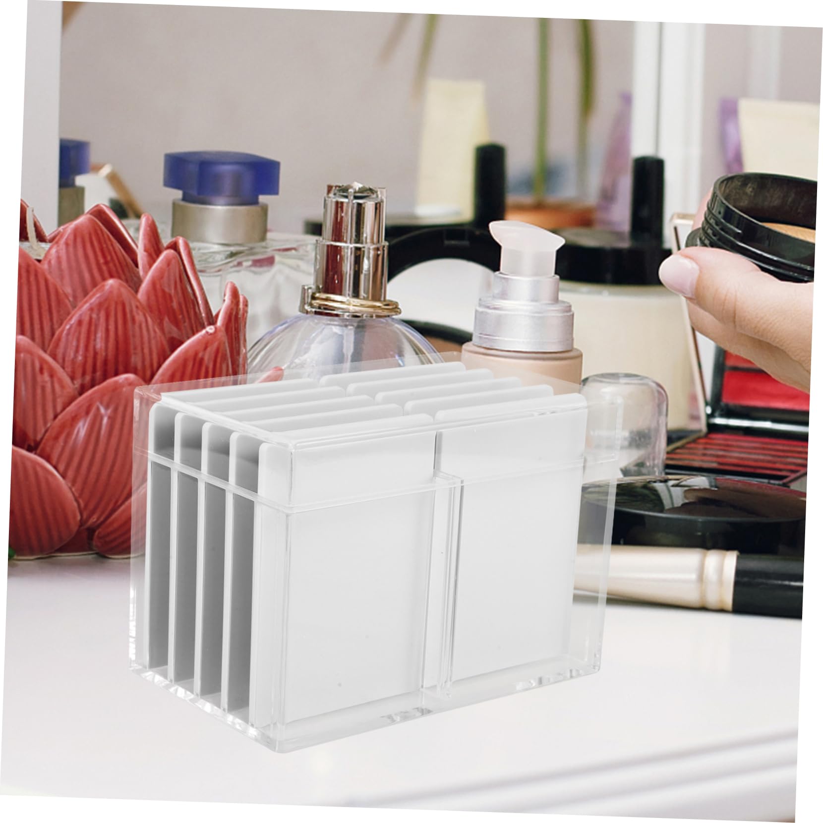 Boîte de Rangement Multi-couches pour Faux Cils en Acrylique Organisateur de Plateaux Légère Stockage des Extensions de Cils Maquillage