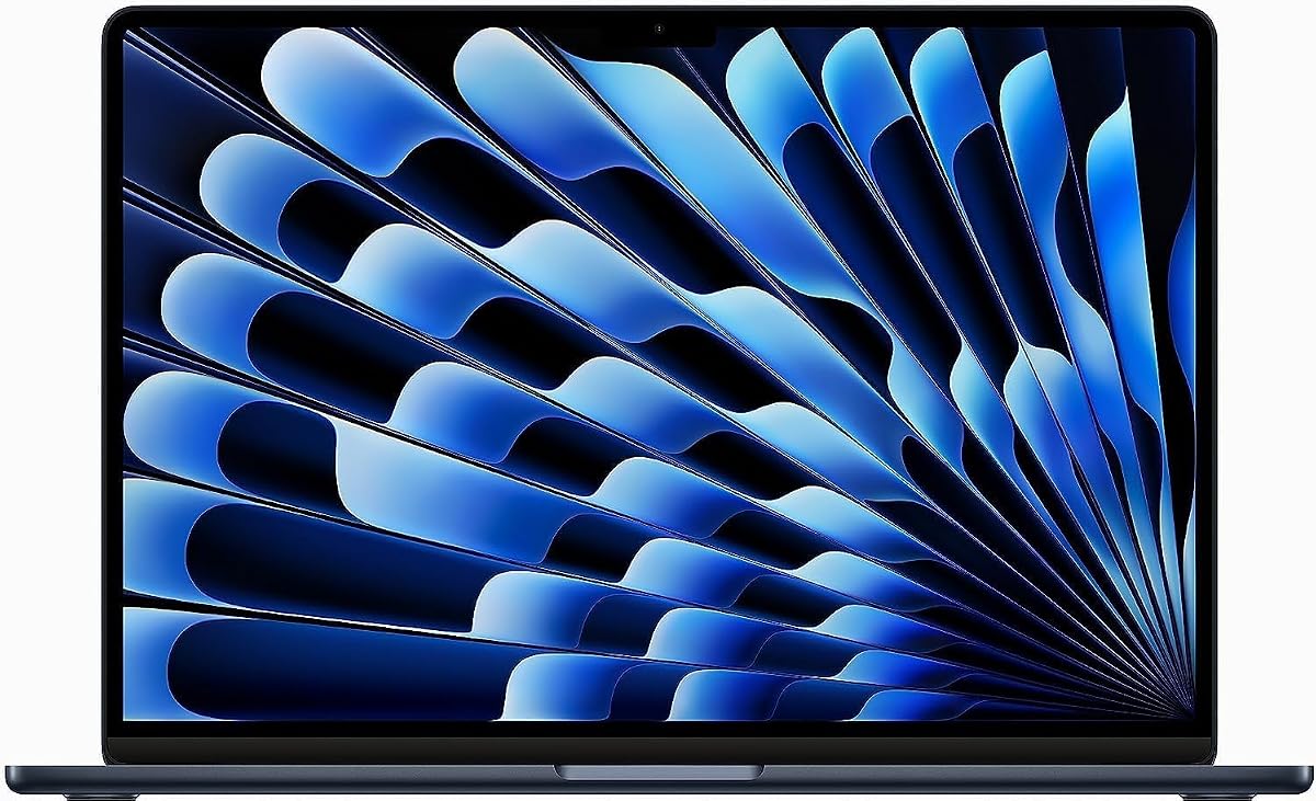 2023 Apple MacBook Air with Apple M2 Chip with 8-Core CPU/10-Core GPU (15-inch, 16GB RAM, 1TB SSD Storage) (QWERTY English) Midnight (Renewed Premium)