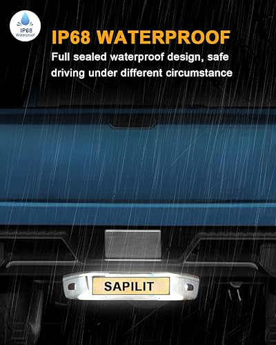 Miniatura 4 de SAPILIT Luz LED para matrícula, color rojo, OLED NEON tubos, montaje de lámpara para Chevy Silverado 1500 2500 3500 Suburban Tahoe GMC Sierra Yukon