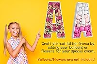 Vista 5 de Kit de letras rellenables de 2 pies con marco de globo de mosaico de letra K para decoración de telón de fondo de boda de fiesta de cumpleaños