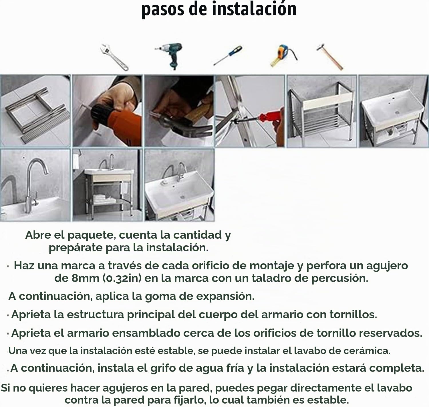 Fregadero Independiente para Lavandería, Fregadero De Un Solo Tazón, con Soporte Y Kit De Drenaje para Lavadero, Lavadero, Garaje, Sótano, Exterior E Interior.,61x48x85cm