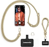 Vista 1 de 2 Almohadillas Cordón para Teléfono Ajustable Crossbody Correa para Cuello de Teléfono Celular Universal Cordón de Muñeca para Teléfono Móvil + 2pcs