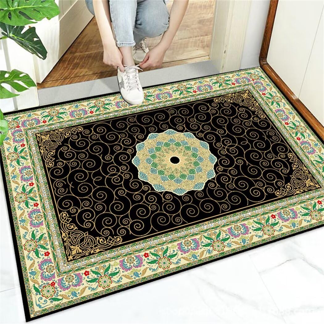 Tapis chambre garcon adolescent grand tapis de salon vert noir pas cher antidérapant