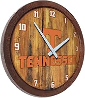 Vista 302 de The Fan-Brand NCAA Oklahoma Sooners: Faux Barrel Top Wall Clock Sports Team Bar Sign Décor - Home Man Cave, Party Decoration - Made On Demand