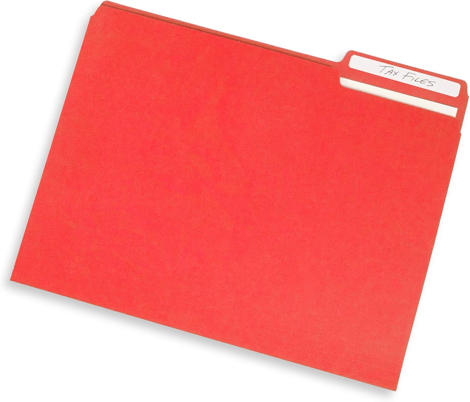 Blue Summit Supplies Red File Folders - Letter Size, 1/3 Cut Tabs, Durable 11pt Paper, Uncoated Red, Office & Home Organization