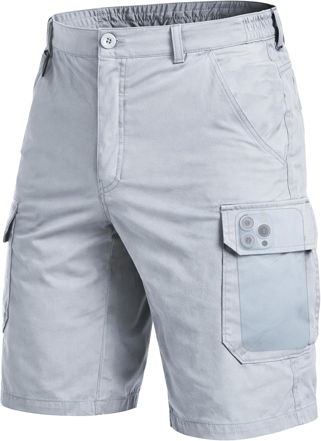 NATUVENIX Hiking Shorts Men Water Resistant Fishing Shorts for Men Quick Dry Work Shorts with 7 Pockets for Outdoor