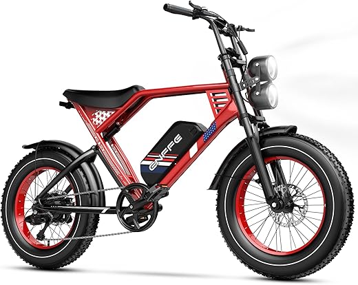 ES2 Max Electric Bike, 22.5 Ah Super Large Battery Ebike, 92NM Torque Super Power Ebike, Up to 32MPH and 100 Miles, 7-Speed 20" Fat Tire All Terrain Electric Bike for Adults