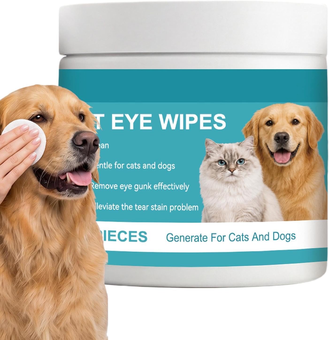 Dog Eye Wipes Cleaner 100-piece Cleaning Grooming Sheets