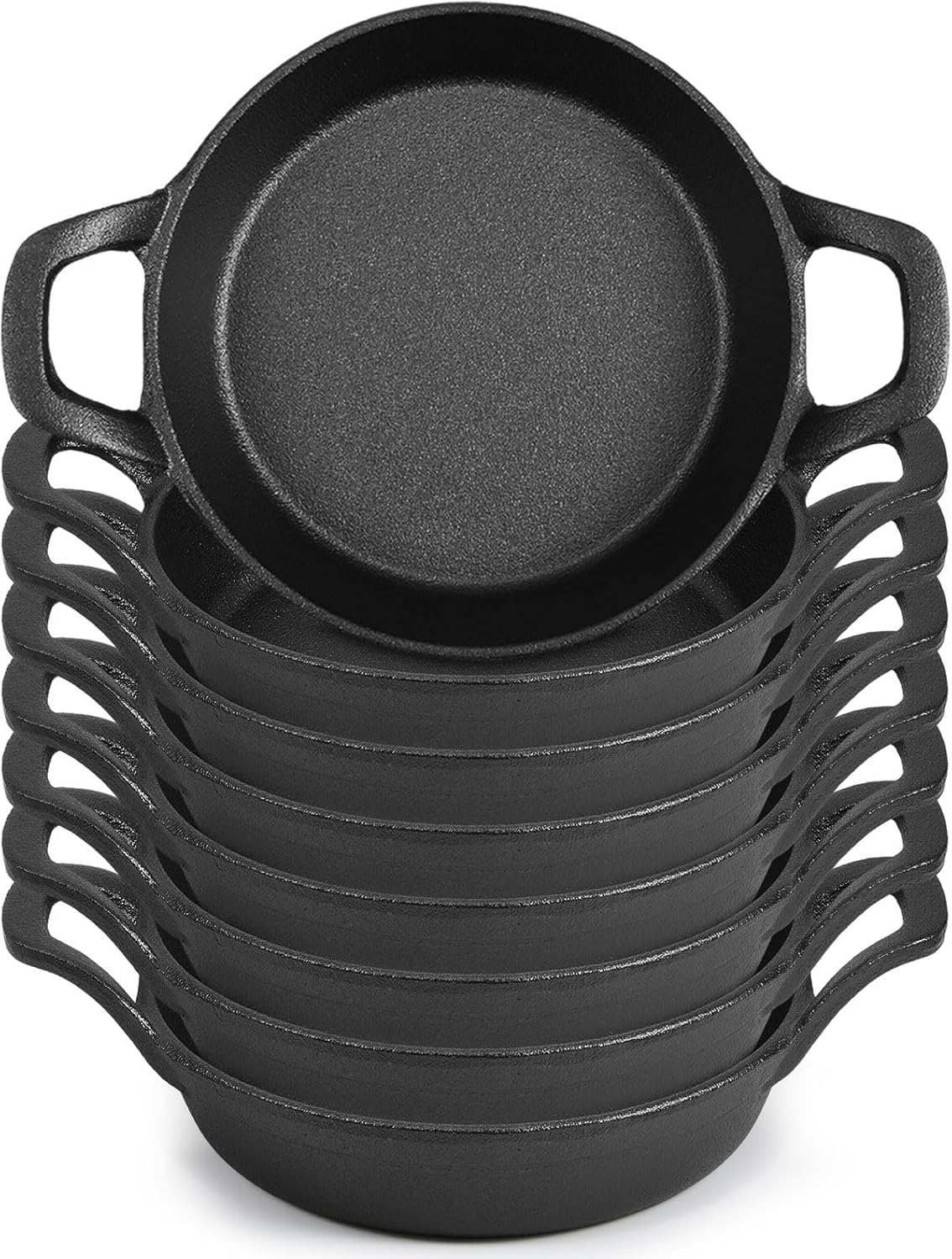 Ziliny Mini Cast Iron Skillets 6.34 x 6.34 x 1.5 Inch Cast Iron Pan Small Ramekin