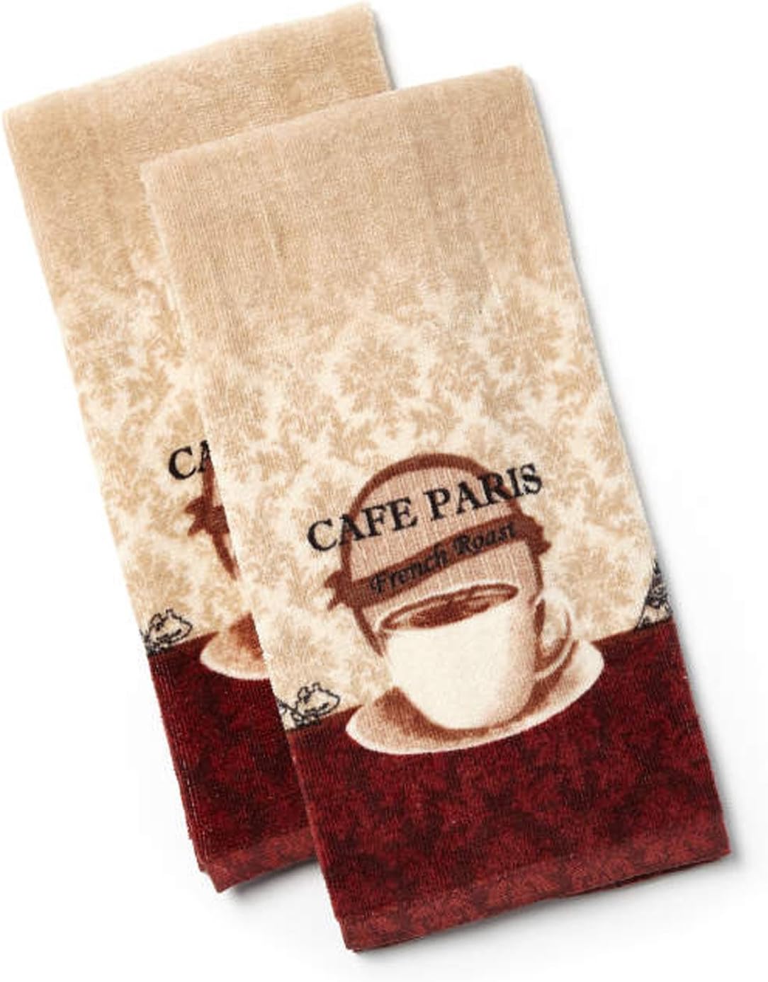 Cafe Paris Coffee Theme Kitchen Towel Set 2 Pack
