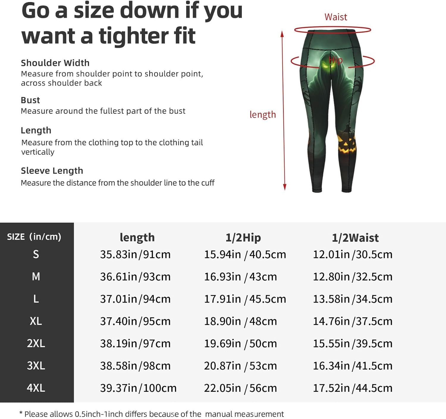 Green Ghost Horror Halloween Pumpkin Print Leggings with Pockets,High Waist Tummy Control Pants, Workout Sets for Women