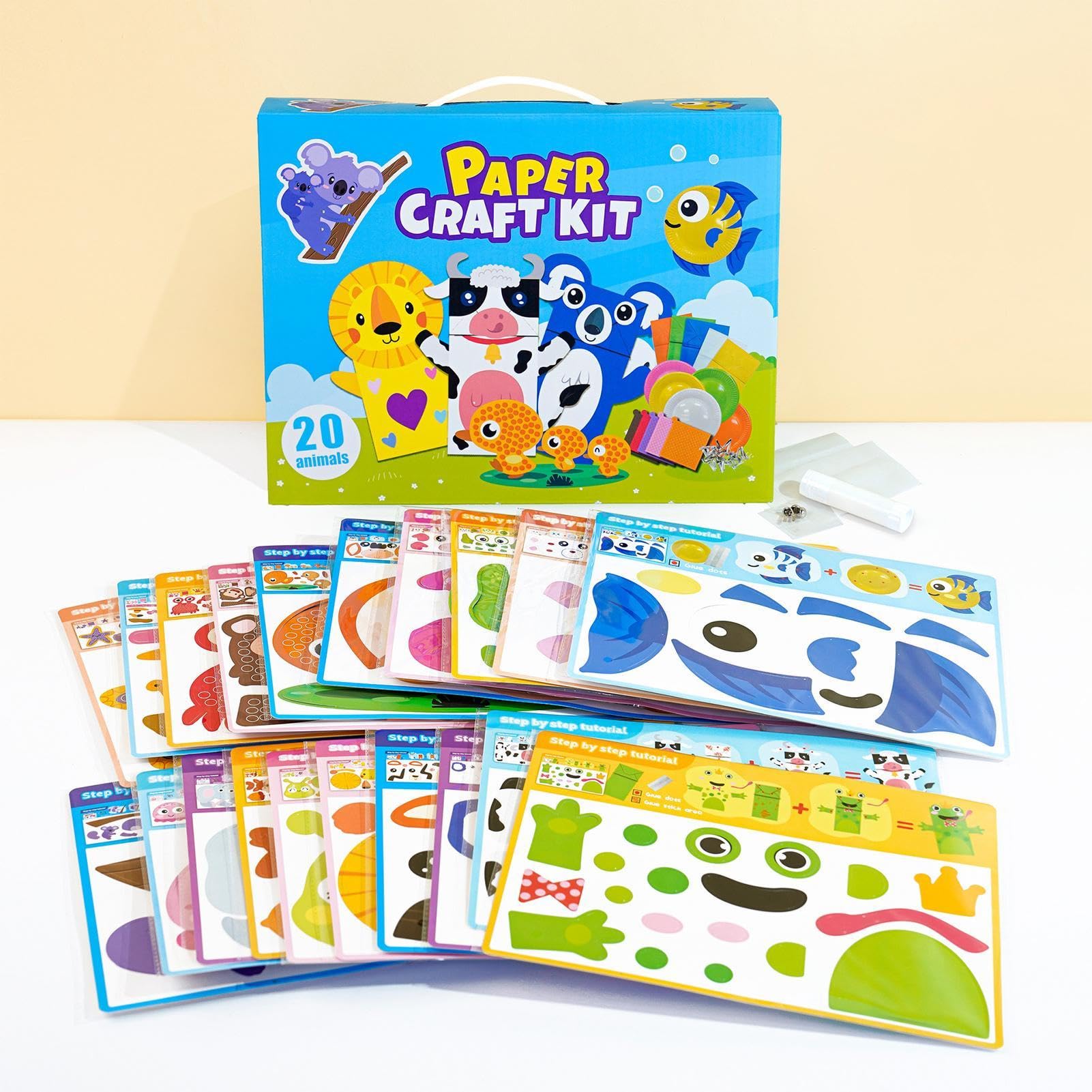 Générique Kits Créatifs Projets DIY Animaux de Dessin Animé avec Stickers
