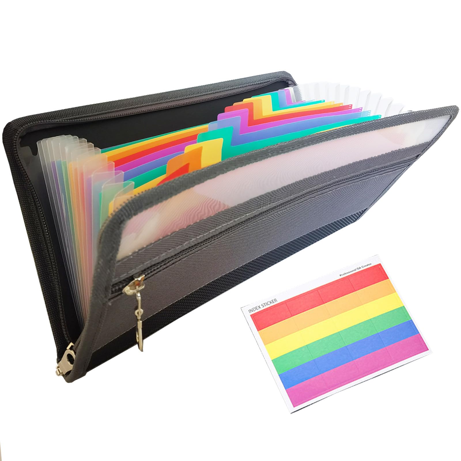 Organizer Portadocumenti Koogel A6 | 13 Tasche Con Zip, Per Ricevute E Fatture - Foto 12