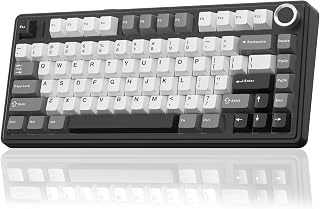 Aula F75 HE ワイヤレスゲーミングキーボード ホールエフェクト 磁気スイッチキーボード | ラピッドトリガー付き75%ゲーミングキーボード、8Kポーリング、0.01mm RT調整可能作動、RGBバックライト、ゲーマー用ホットスワップキーボード。