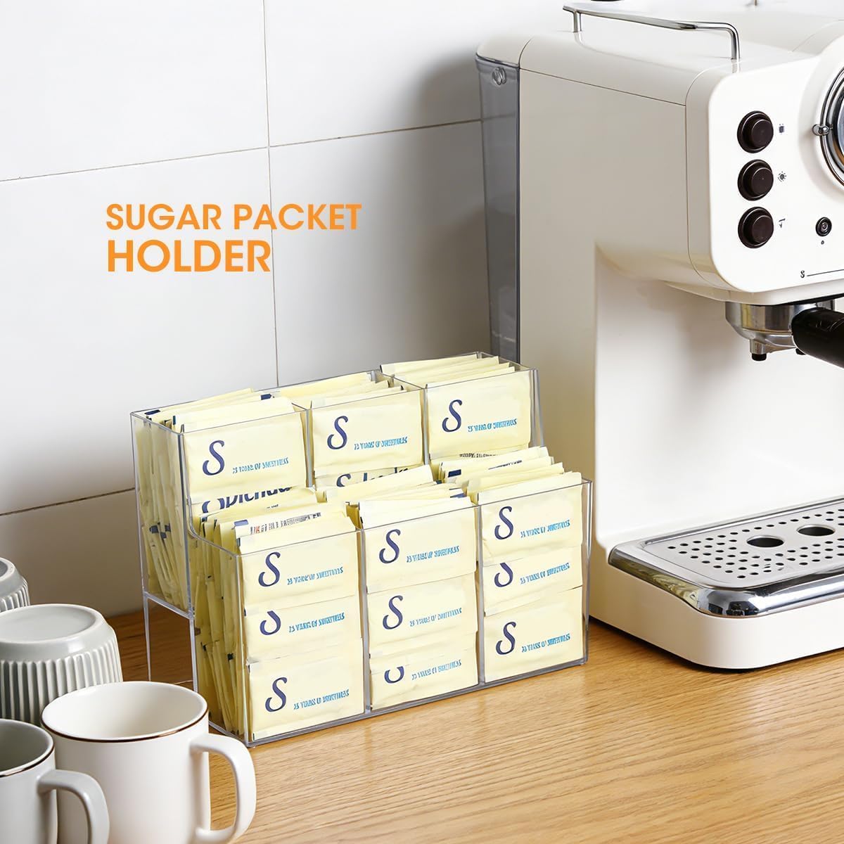 AIEVE Magnetic Drink Packet Organizer, 2-Tier Fridge Organizer