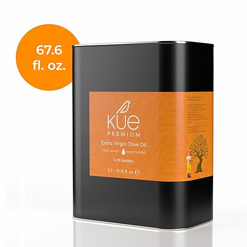 Miniatura 7 de Aceite de oliva virgen extra premium, cosecha temprana prensado en frío, 100% Egeo turco, lata de 67.6 onzas líquidas, para cocinar, aderezos