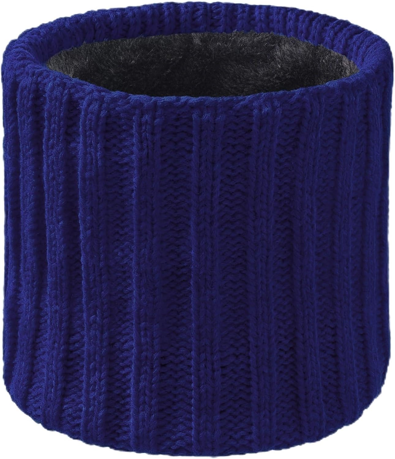 Wandx Kids Winter Fleece Neck Warmer Gaiter Children Cold Weather Face Cover Knitted Wide Stripes Ski Mask for Boys Girls