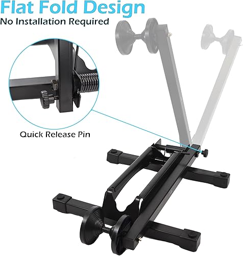Miniatura 3 de Lumintrail Soporte de almacenamiento para bicicletas de montaña y carretera, se adapta a ruedas delanteras o traseras de hasta 2-18 pulgadas, diseño
