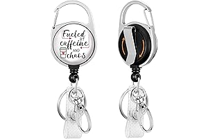 Gctriki Badge Holder Reel, Retractable, Heavy Duty with 360° Swivel Carabiner Clip,...