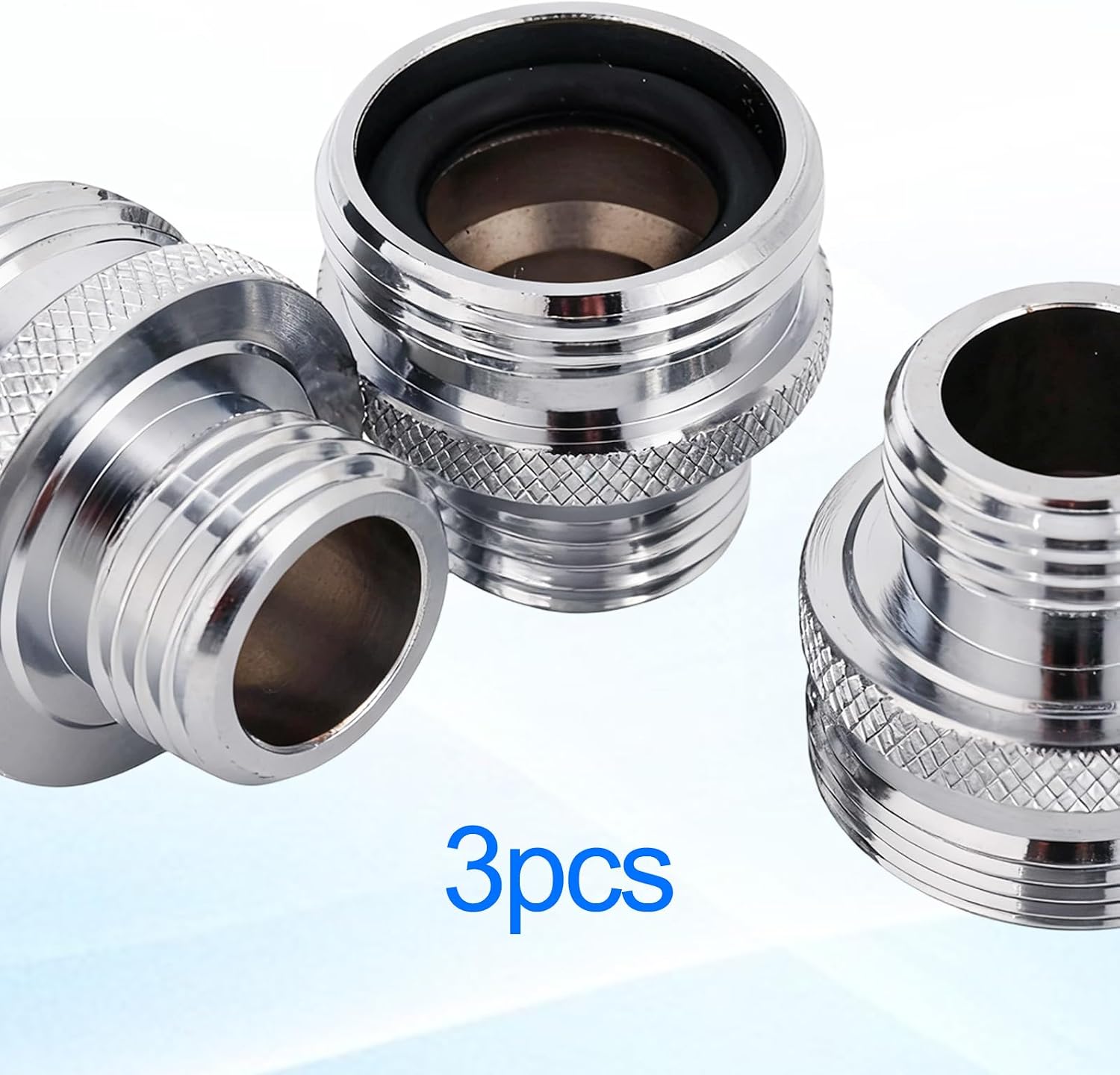 3pcs Ball End Shower Arm Adapter Kit, Converts Old-Style Heads to 1/2" Male Pipe Thread Suitable for Upgrading Most Vintage Ball End Shower Arms to 1/2'' Standard Fittings