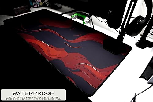 Miniatura 2 de MAZE Alfombrilla de mouse XXL  (35.5 x 15.8 x 0.12 pulgadas) Serie Light para máxima velocidad (impermeable) alfombrilla de escritorio  Colores
