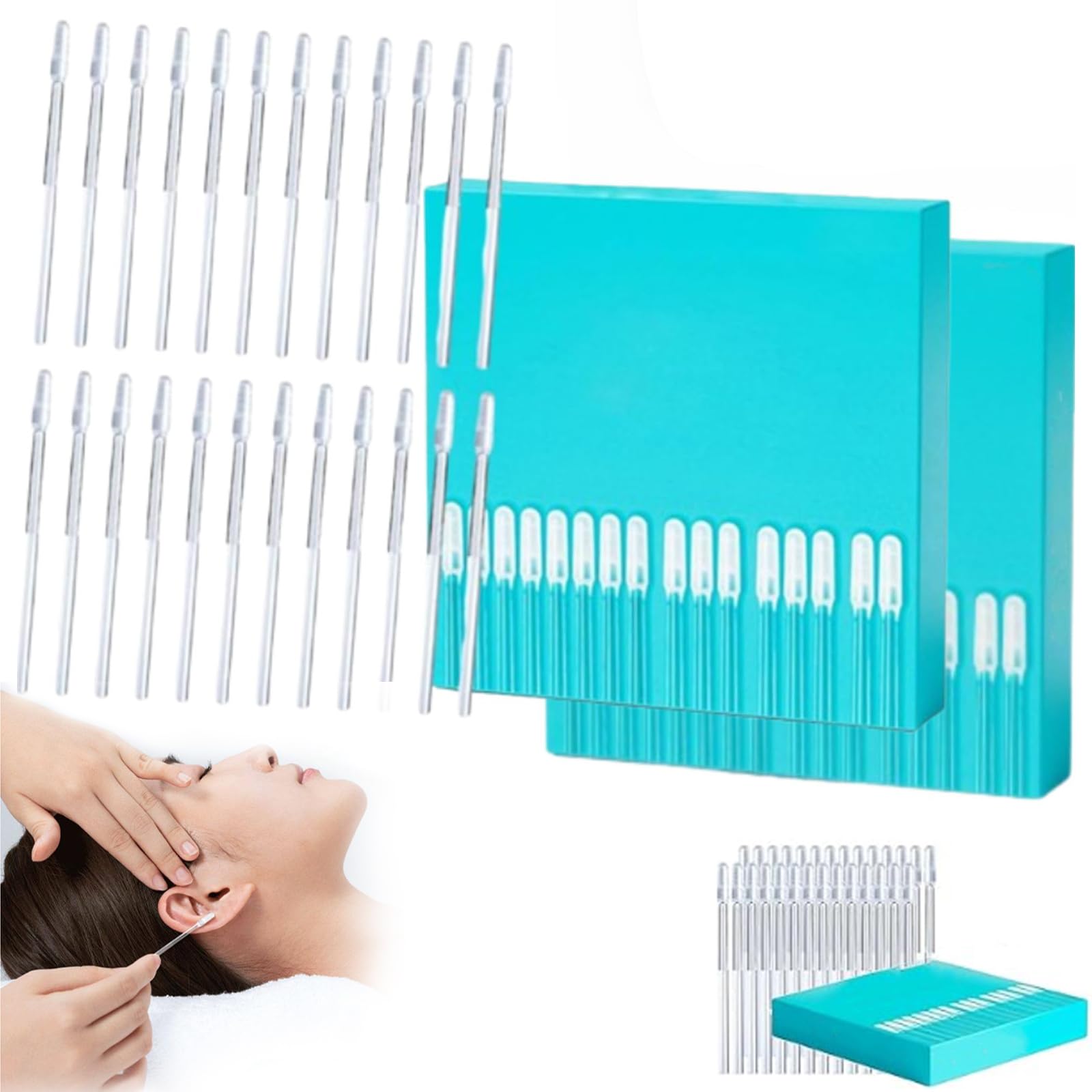 Sticky Ear Cleaners for Adults Reusable Sticky-Tip Earwax Remover Sticks Adhesive Ear Wax Removal Tools 24 per Pack