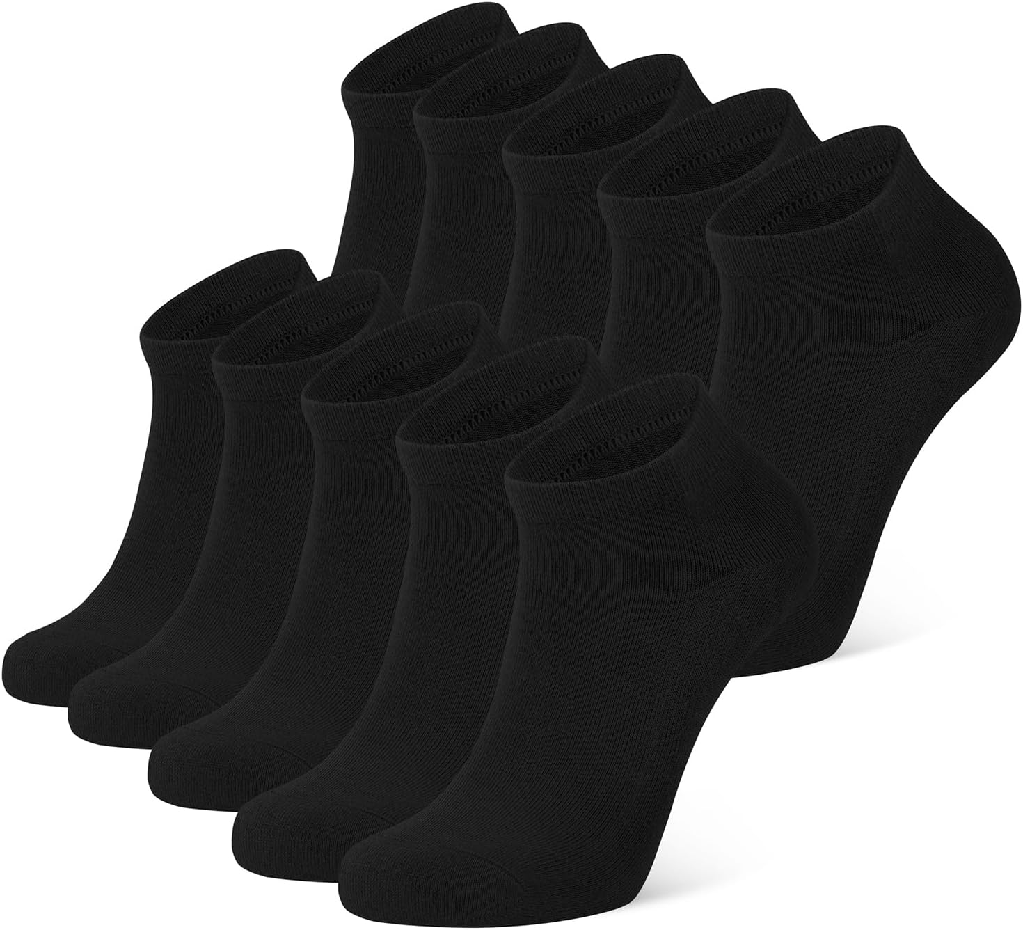 CLOSEMATE 5/10 Pairs Ankle Socks for Men Women Breathable Cotton Non Slip Low Cut for Trainer Sports Casual