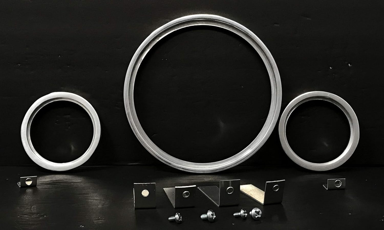 Dolphin Gauges 1957 Chevy Car (3) Guage Dash Insert - 5" Speedometer - Polished Billet Aluminum