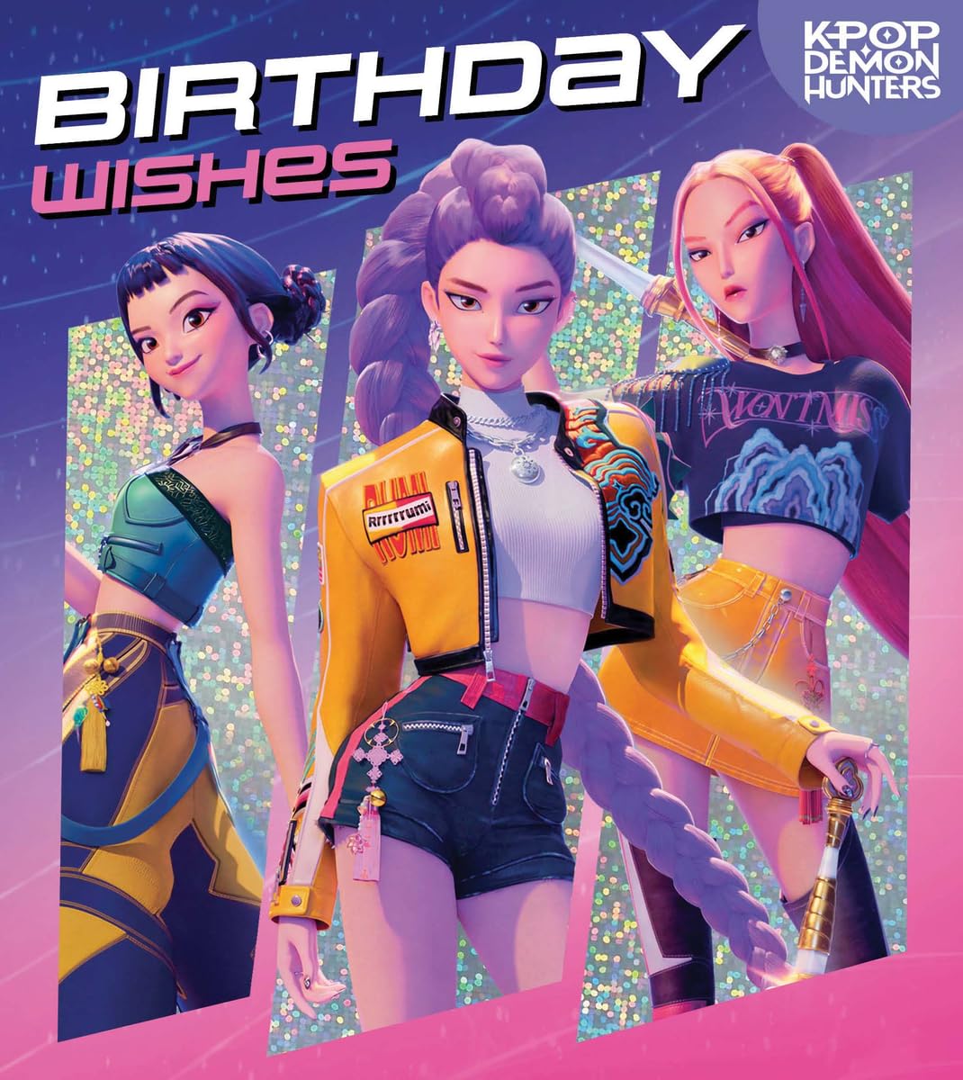 KPOP Birthday Card 'Birthday Wishes' K-pop Demon Hunters Birthday Cards