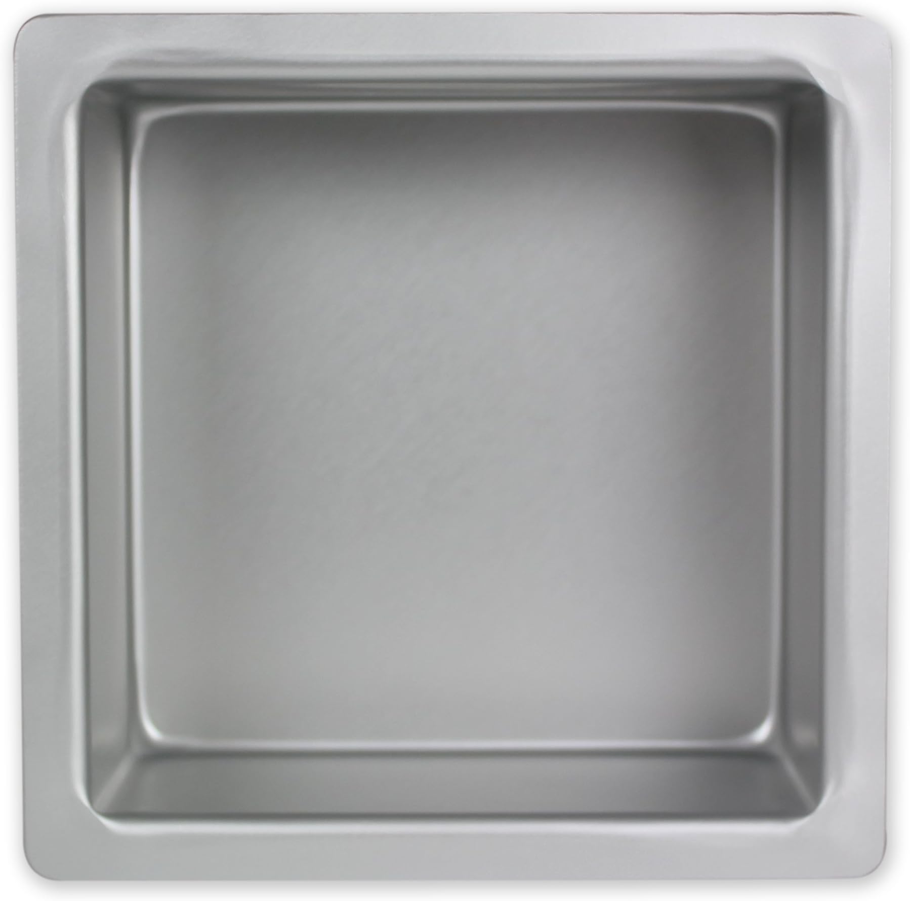 PME SQR084 Anodised Aluminium Square Cake Pan 8 x8 x 4-Inch Deep, Silver
