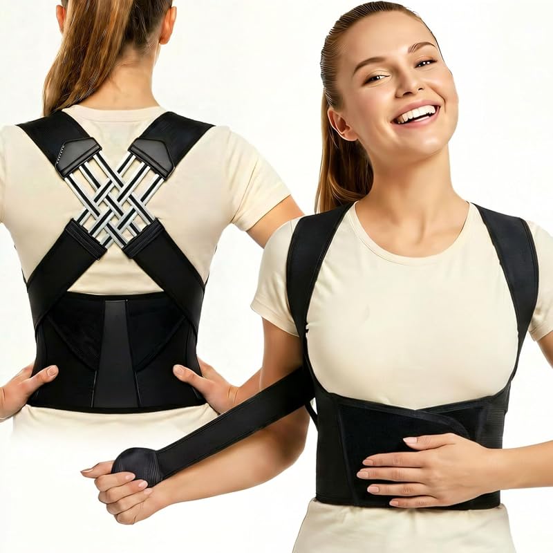 Ultralight Posture Corrector for Women and Men, Corecare Back Brace | Adjustable Back & Shoulder Posture Straightener for Scoliosis, Hunchback, Hump, Thoracic, Spine Corrector for Officer