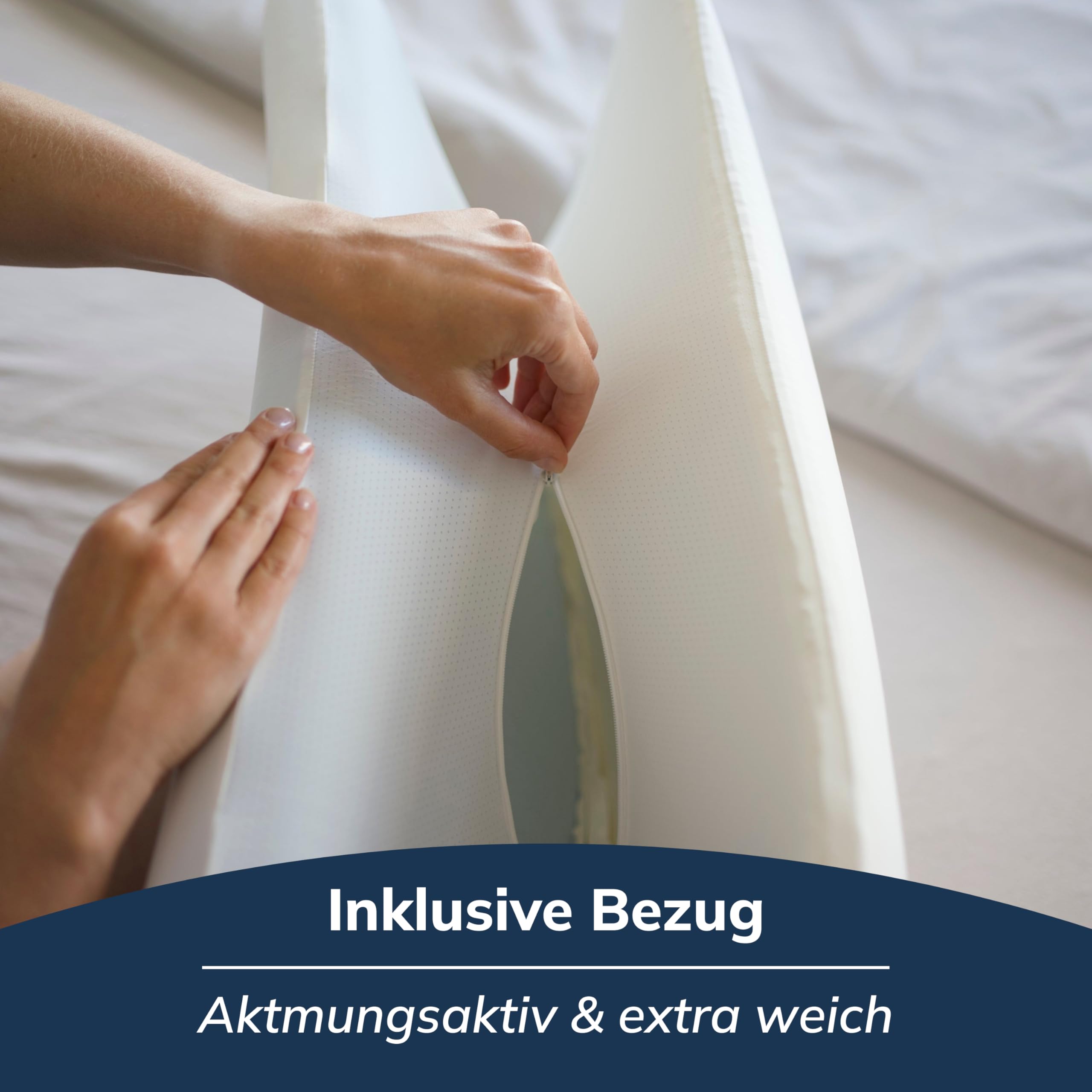 CALMONT Seitenschläferkissen 70x40 cm RedDot Award Gewinner Ergonomisches Kopfkissen