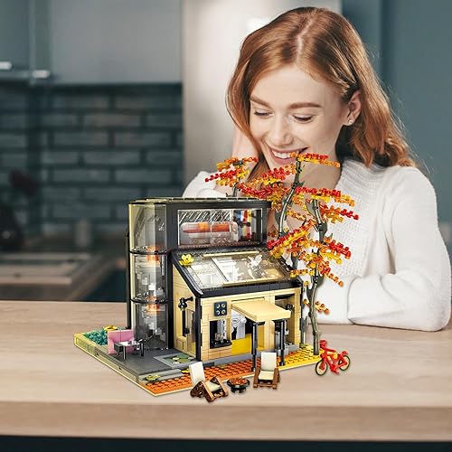 Miniatura 6 de KEAOOD Juegos de bloques de construcción de casa de la ciudad, 1977 piezas, juguetes de construcción de arquitectura de iluminación, kits modulares