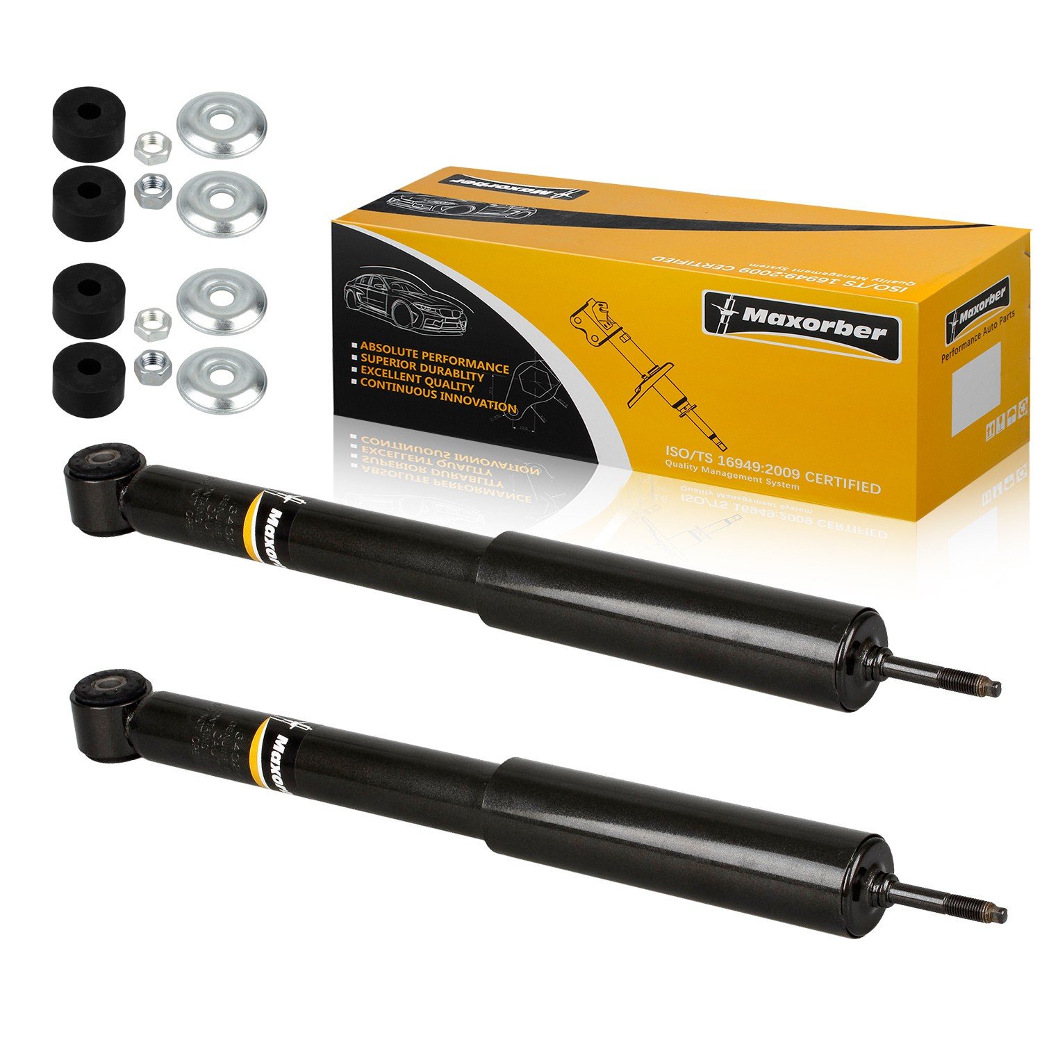 Maxorber Rear Set Shocks Struts Absorber Compatible with,GEO, Tracker,SUZUKI Sidekick Grand Vitara X-90 XL-7 89-06 Shock Strut 343247 32316