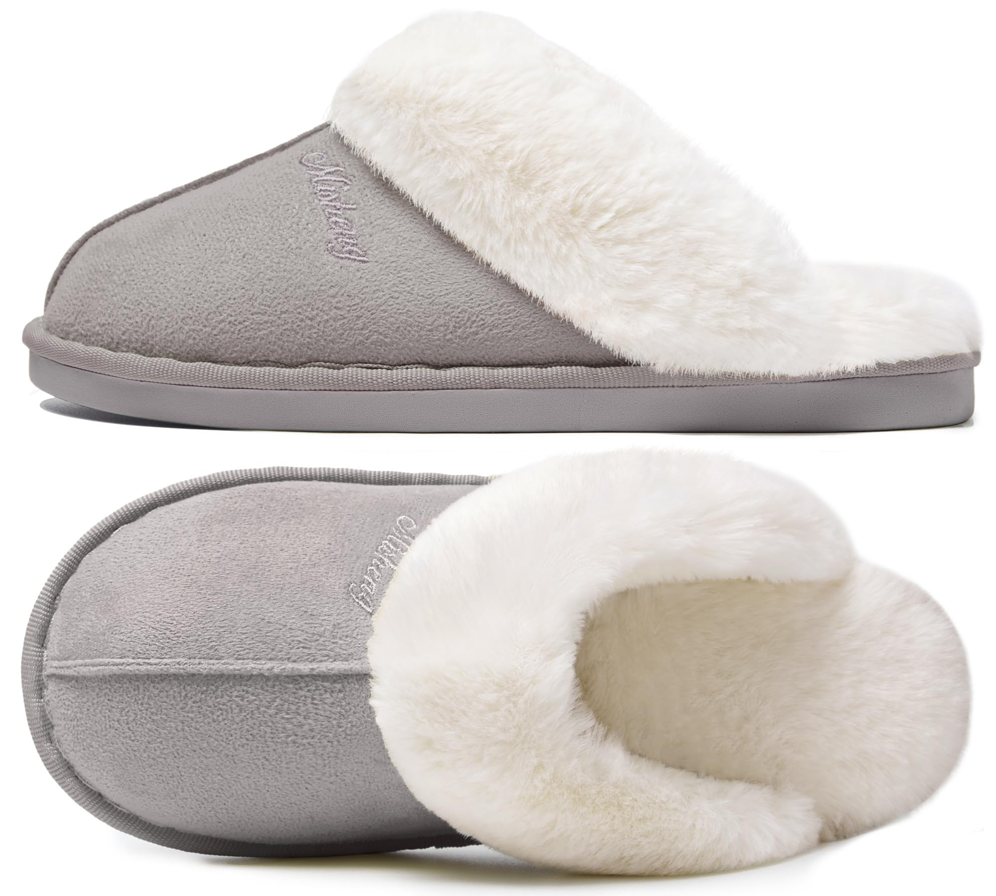 Donpapa Pantofole Donna Uomo Peluche Autunno Invernali Morbida Memoria Schiuma Interne Casa Ciabatte Fluffy Pelose Interno Esterno