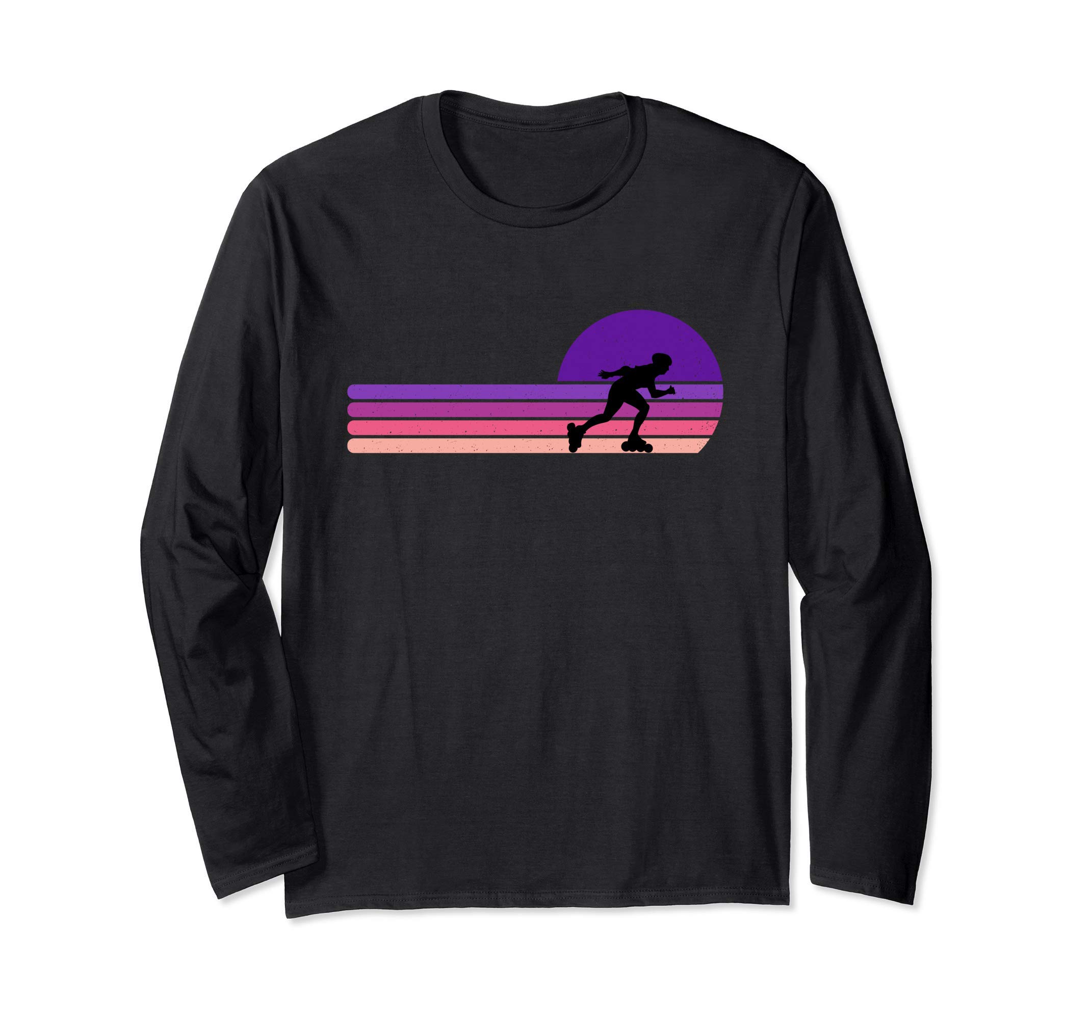 Rollerblading Funny Girly Retro Vintage Gift Long Sleeve T-Shirt