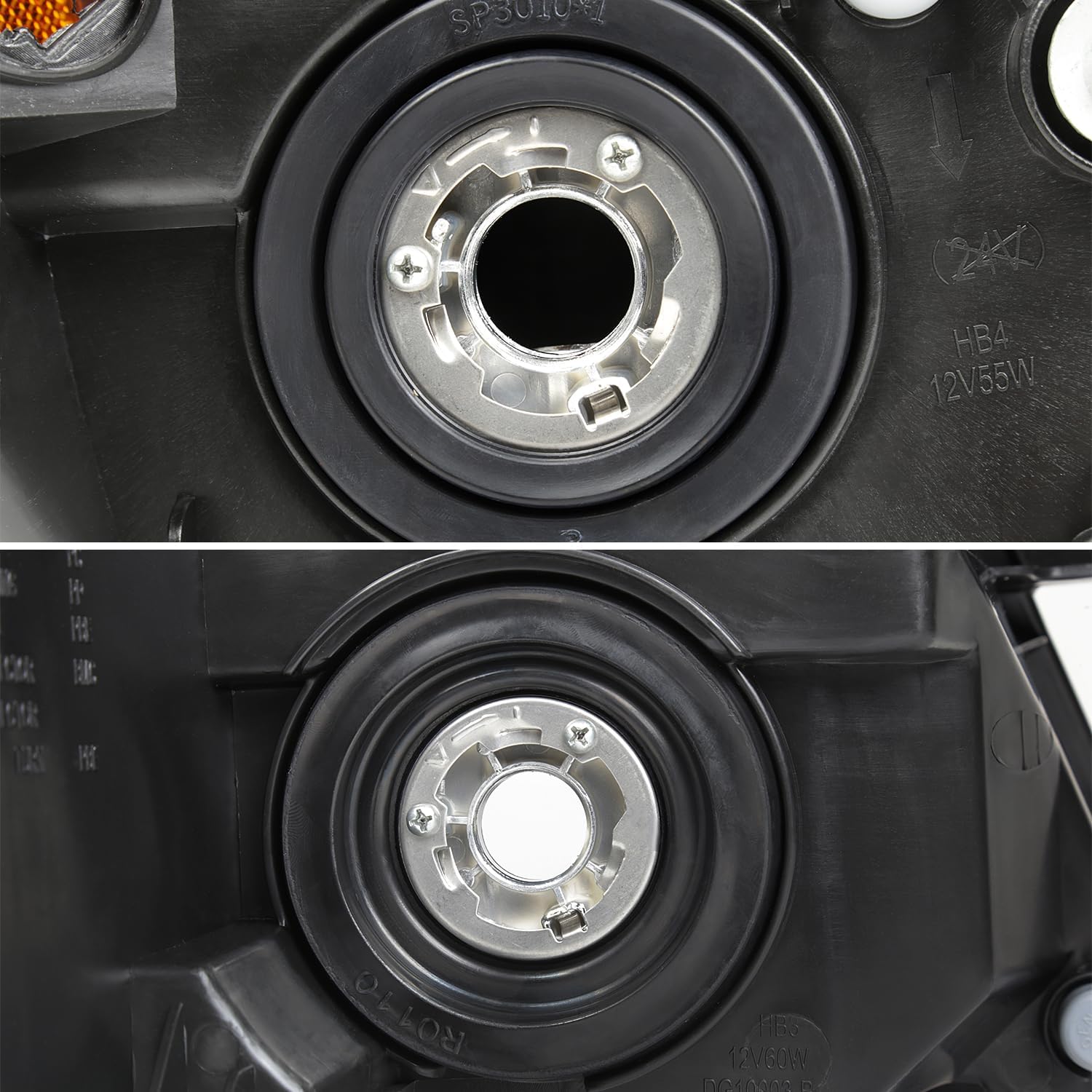 SPEC-D TUNING Smoke Headlights Compatible with 2009-2020 Dodge Journey, Left + Right Pair Headlamps Assembly