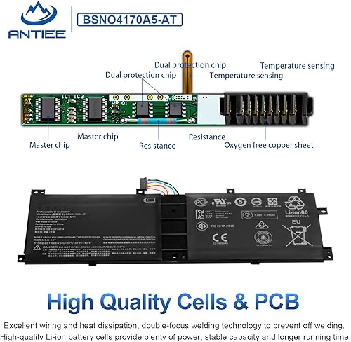 Miniatura 3 de ANTIEE BSNO4170A5-AT 5B10L68713 - Batería para portátil Lenovo Ideapad Miix 510-12ISK 80U1 510-12IKB 80XE 520-12IKB 20M3 20M4 81CG, Miix 5 pro