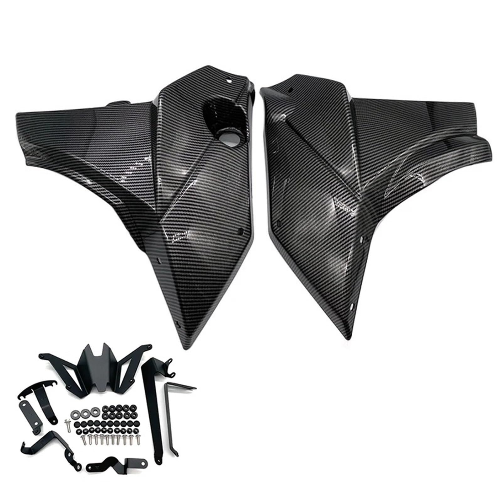 Front Bumper Splitter dachowy Pasuje do Yamahy FZ07 MT07 2021-2023, spojlera silnika, dolnej osłony podwozia i zestawu nadwozia