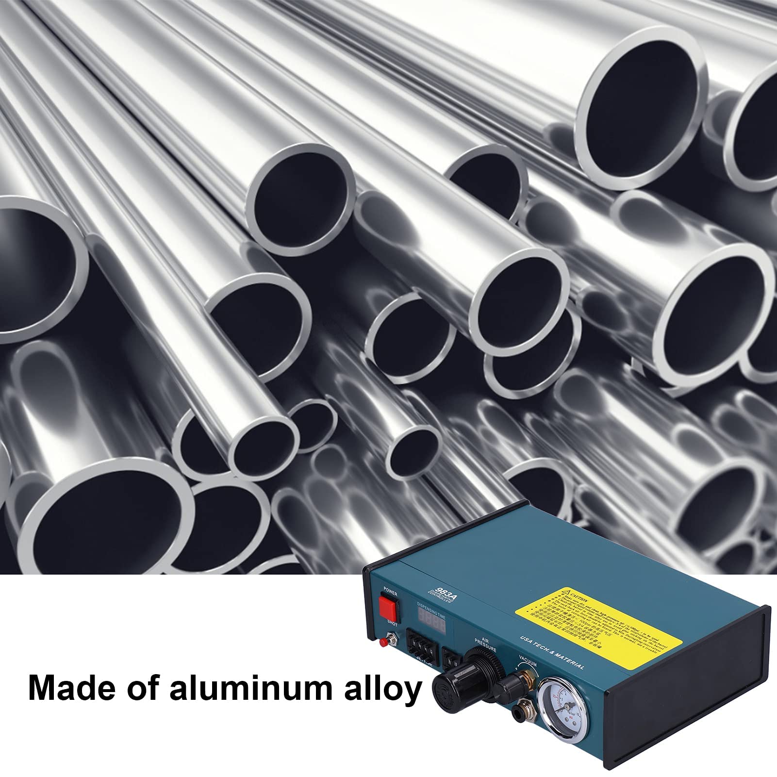 Distributeur de Colle Semi-automatique Machine de Compte-gouttes en Alliage D'aluminium avec Minuterie et Affichage Numérique pour Appareils Ménagers (AC220V EU Plug)