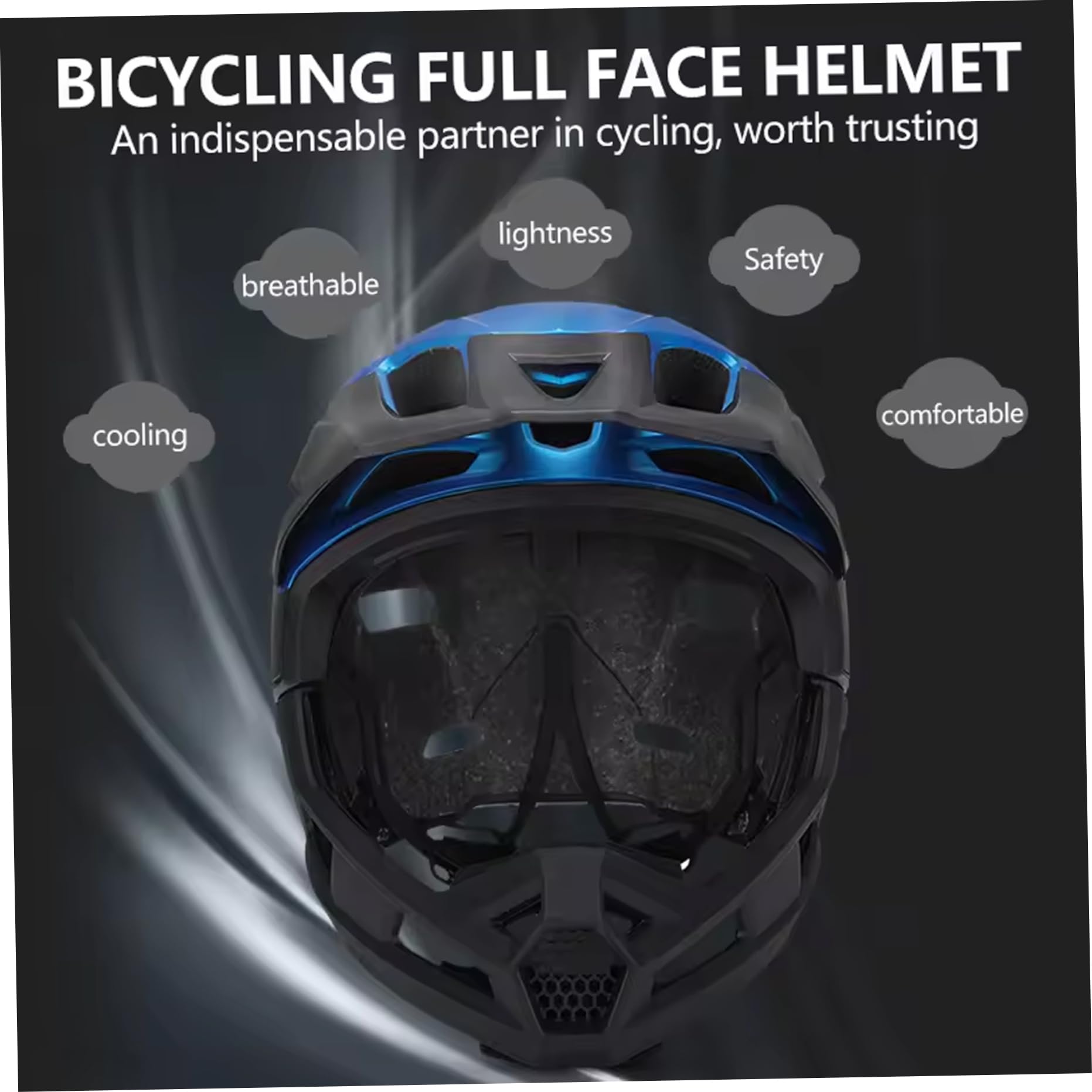 Caschi da ciclismo per uomo, casco da bici adulto uomo donna casco integrale e mezzo viso protettivo resistente al con mentoniera rimovibile leggero regolabile per sport all'aria aperta