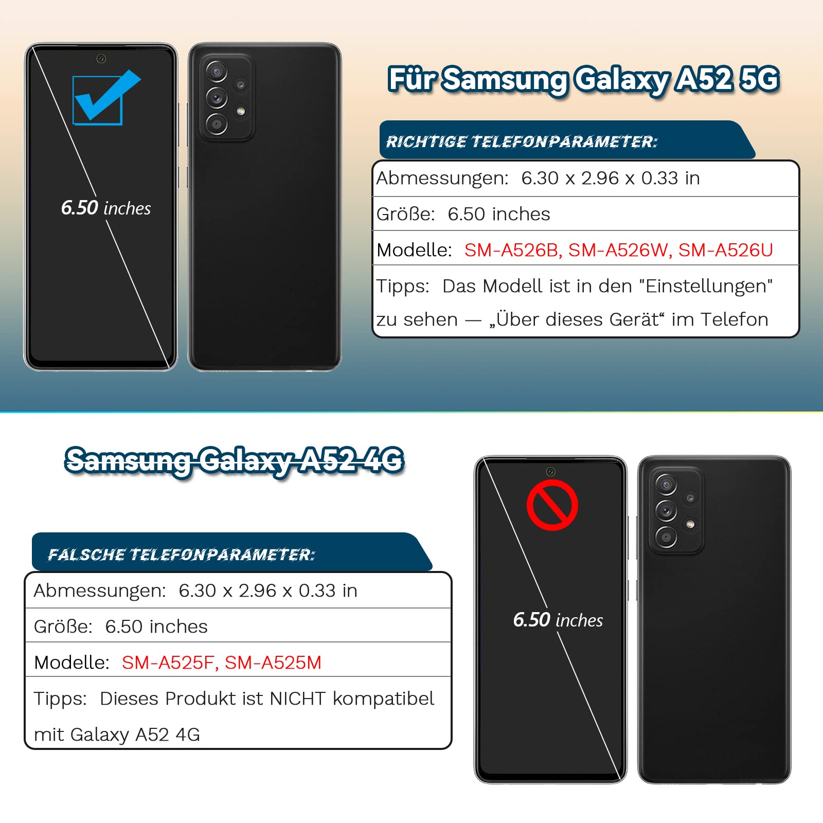 RongZy Kompatibel mit Samsung Galaxy A52 5G A526B A526W A526U Ersatz Bildschirm LCD Display und Touchscreen-Digitizer mit Werkzeugen (Schwarz mit Rahmen)